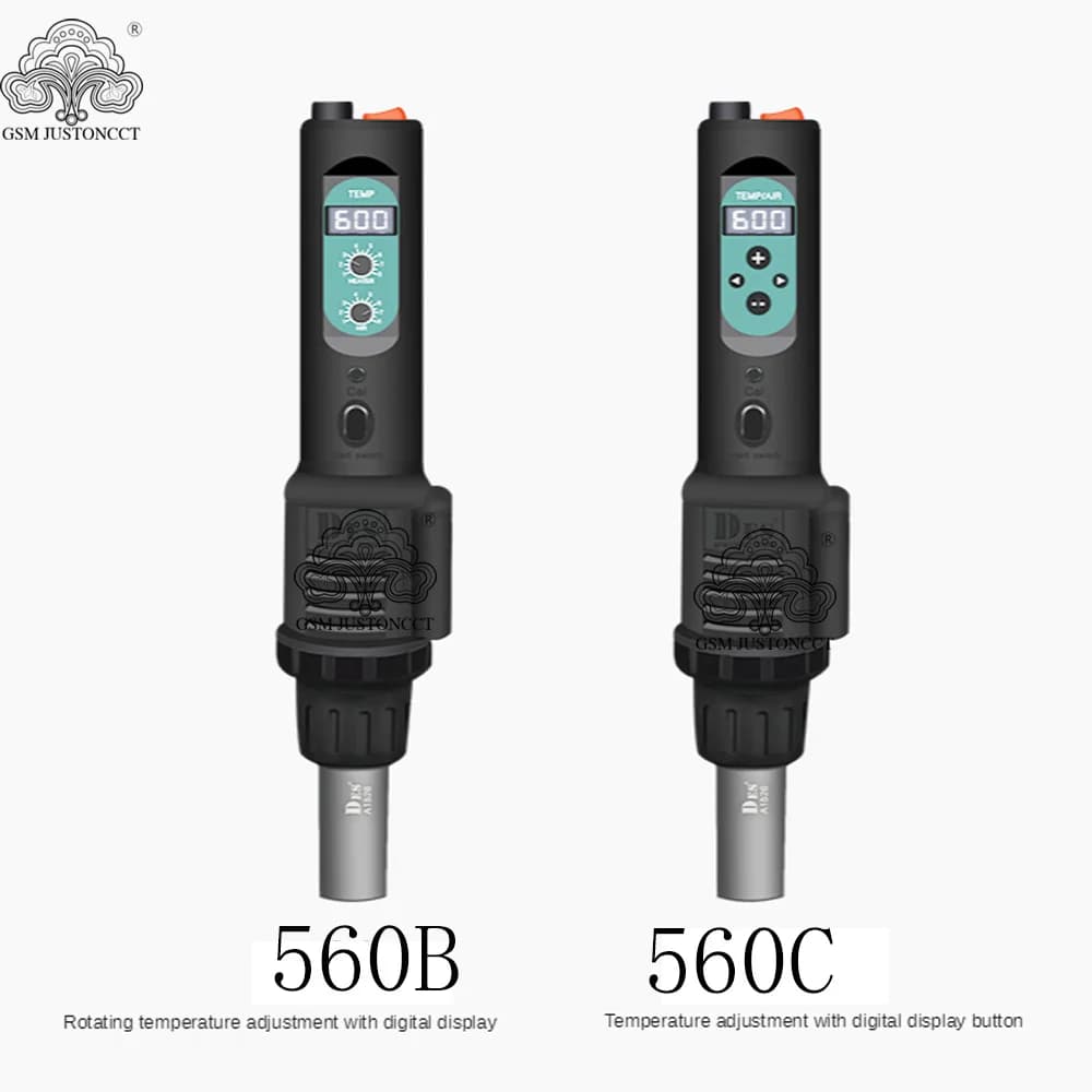 DE 560B pistola ad aria calda per saldatura portatile, Display digitale, pistola termica, marca tedesca originale, DE 560C 80-600 560W