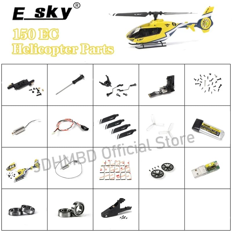 ESKY 150 EC pezzi di ricambio per elicotteri lame principali lama di coda linea di lavaggio Servo Set motore Set fusoliera