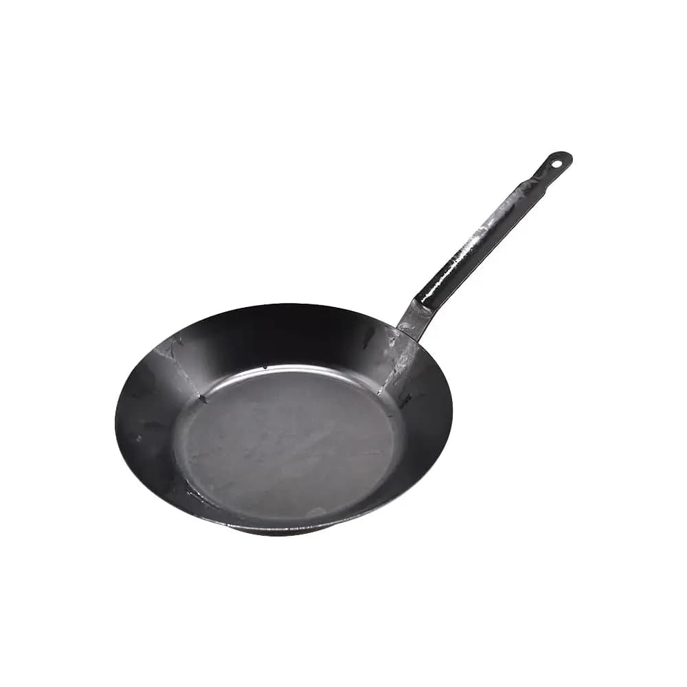 Padella in Acciaio al Carbonio Nero, 9 Pollici, Spessore Elevato, Rivestimento Antiaderente Senza Sostanze Chimiche, Manico Senza Rivetti Saldati