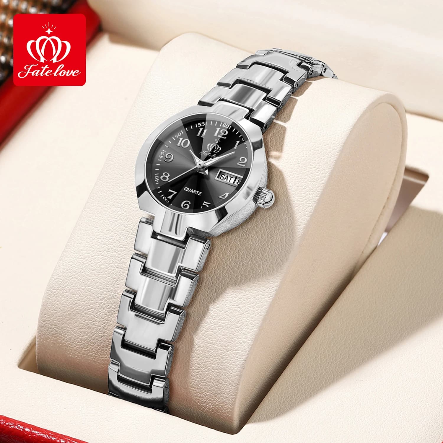 Love 818 Women's Watch Quartz Wrist Watch Classic Stainless Steel Wrist Watch Gift For Women's Watch