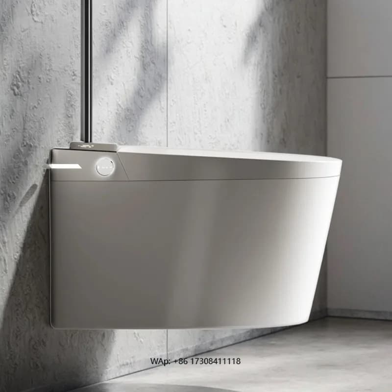 Uso domestico WC monopezzo intelligenti a parete Sifone Jet Flushing WC in ceramica allungata Bidet Telecomando riscaldato