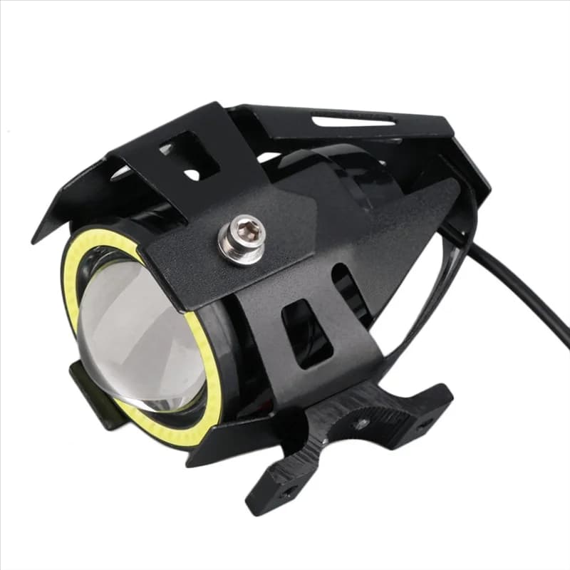 Luce per bici elettrica Ingresso faro DC 12V-80V Lampada per manubrio Ebike Scooter elettrico Luce anteriore a LED CALDA