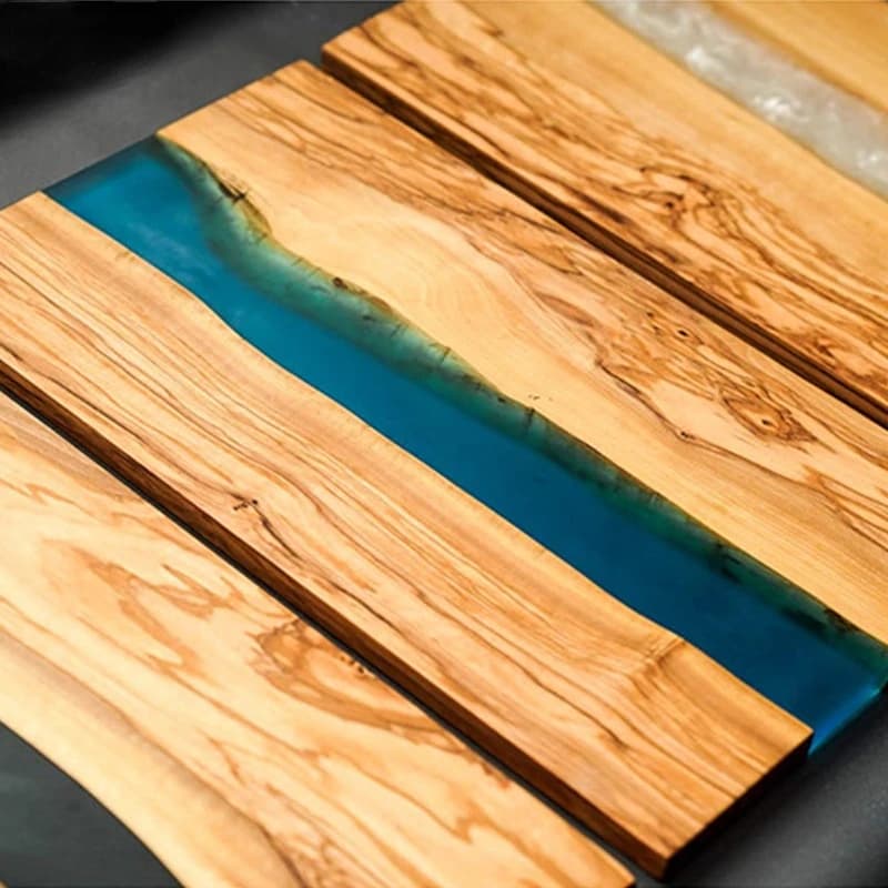 Olive wood resin cutting board blue sky olive wood cutting board kitchen utensils