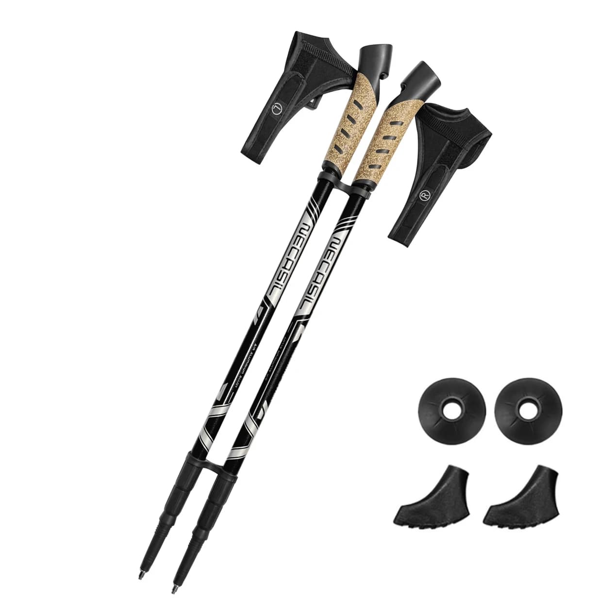 2PCS Nordic Walking Sticks Trek Pole Telescopic Alpenstock 7075 Aluminum Alloy Tiro Stampella Senderismo Walking Stick Hiking