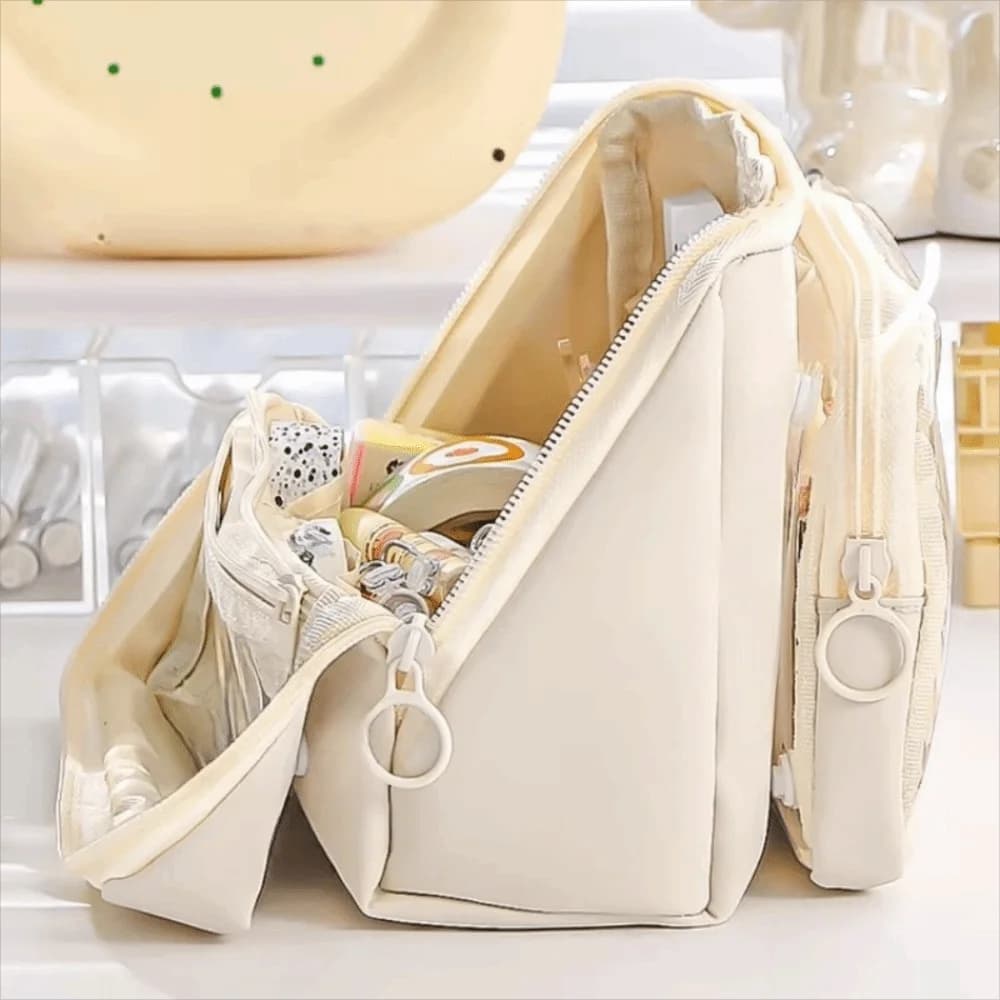 Astuccio Trasparente alla Moda di Grande Capacità con Cerniera, Borsa per Penne Trasparente Fai-da-Te, Borsa per Cosmetici Monocolore, Scatola per Cancelleria da Ufficio