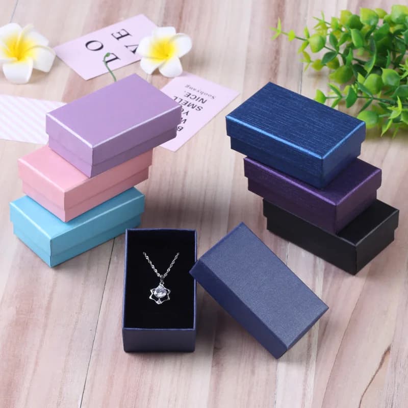 10 scatole portaoggetti per gioielli per donne, collane, orecchini, bracciali, scatole regalo per ragazze, accessori da viaggio, custodia in spugna per gioielli