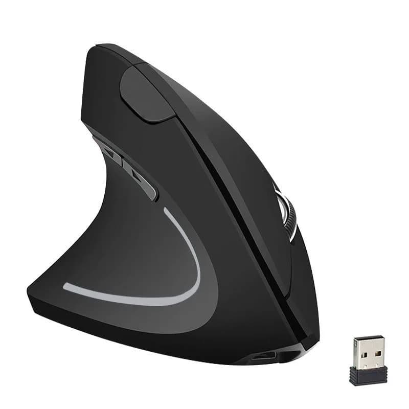Wireless Bluetooth Vertical Mouse Silent 800 1200 1600 DPI Side Grip Ergonomic 2.4G LED Gaming PC Computer Mouse Rechargeable