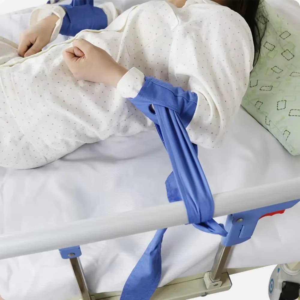 Arti del paziente manicure Cinture di sicurezza di ritenuta fisse Pazienti anziani Ospedale Mani in cotone Piedi Polsi Forniture per la cura di ritenuta di sicurezza
