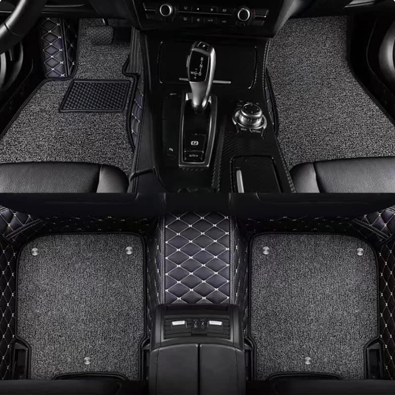 Tappetini Auto Personalizzati in Pelle a Doppio Strato Colorati per BYD Tang Tan EV Han Seal