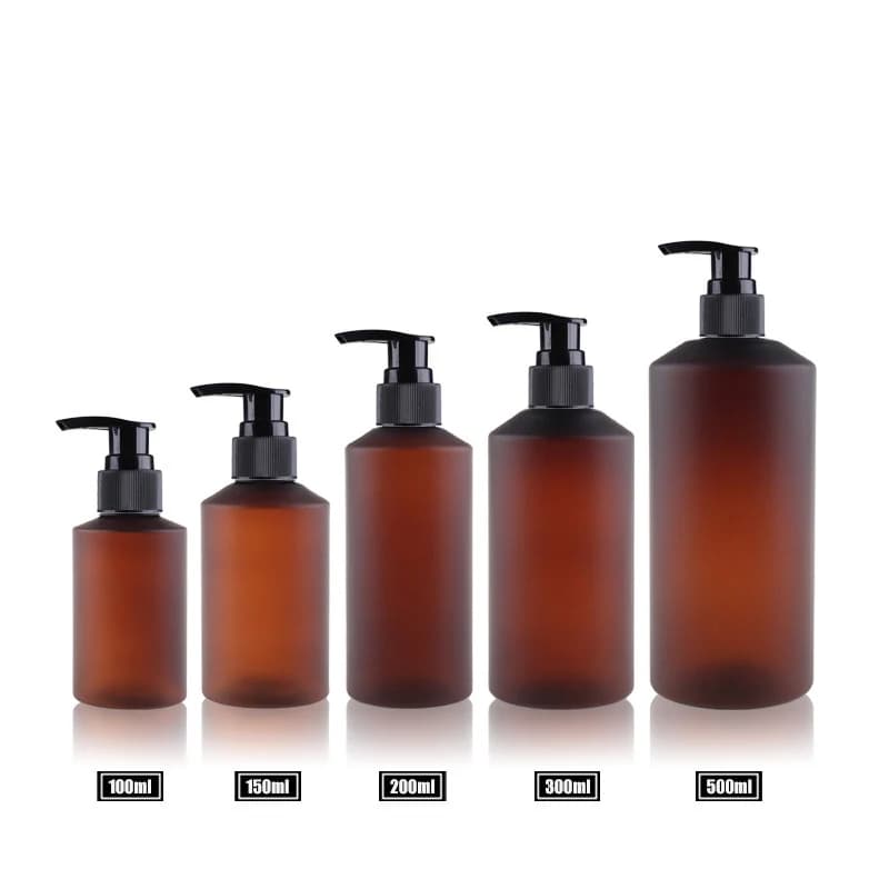 PET spalla obliqua bottiglia di plastica smerigliata bottiglia di Shampoo Dispenser di bottiglie di Gel doccia piatto da cucina contenitore di plastica liquido