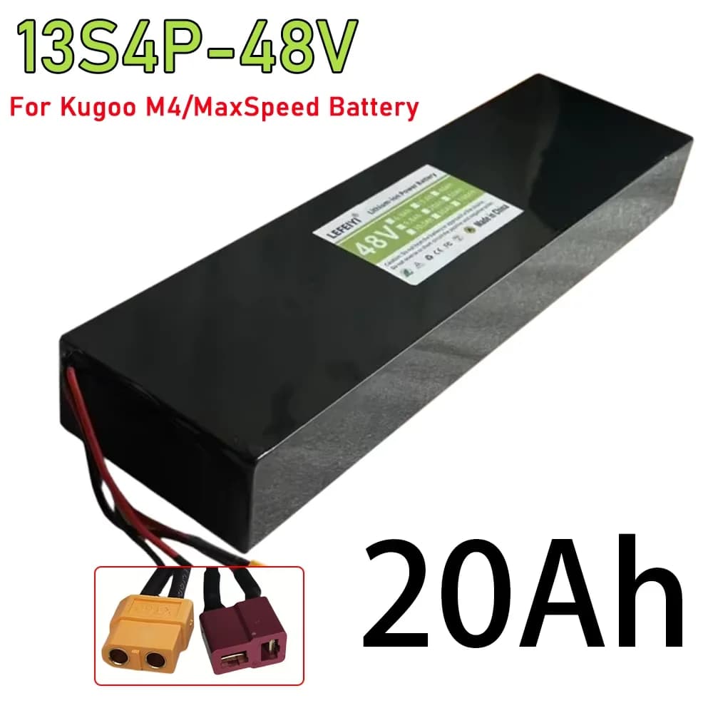 13S4P 48V battery for Kugoo M4/M4Pro/MaxSpeed 20000mAh, battery pack for 18650 electric scooter with integrated BMS