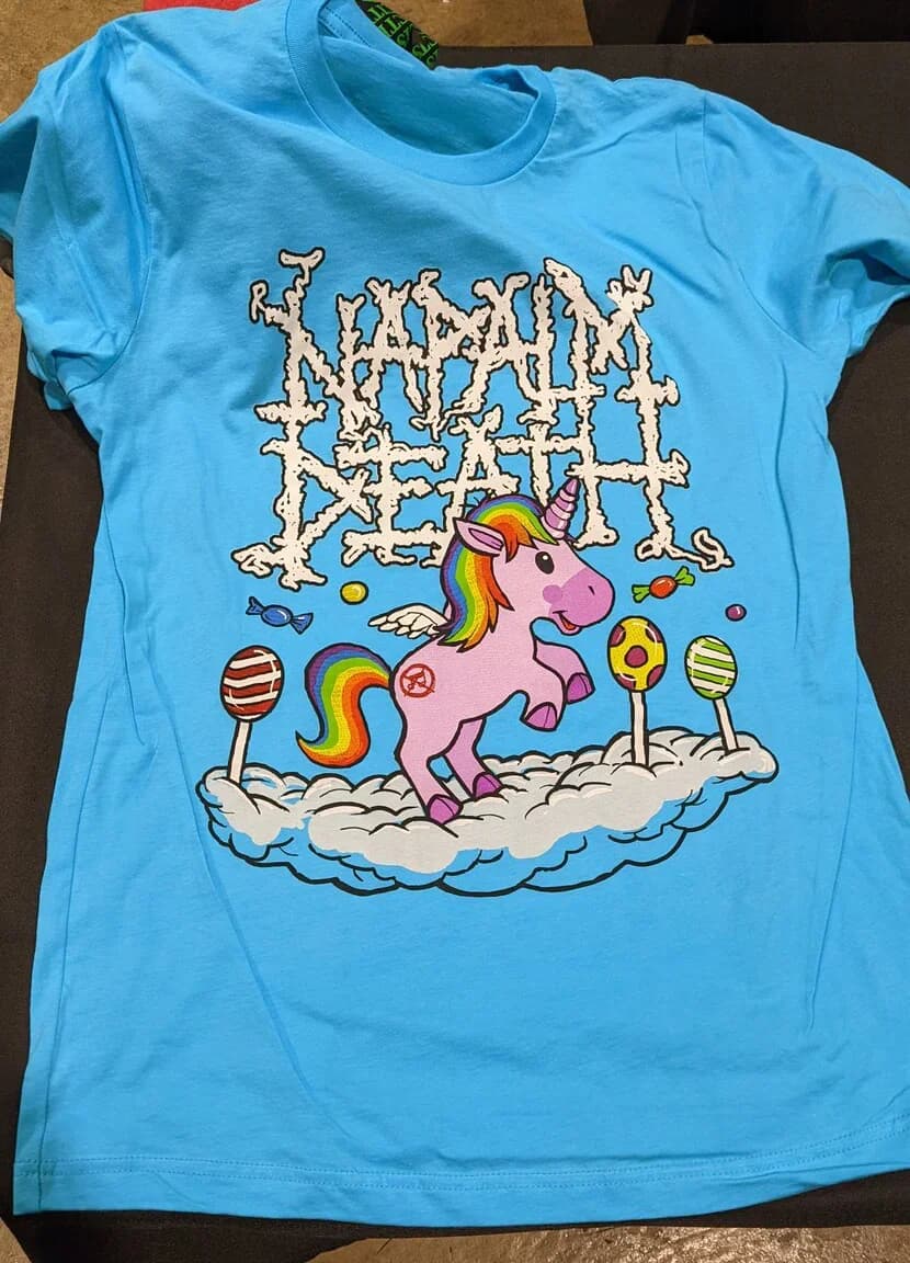 Women's Napalm Death Unicorn Cotton T-shirt All sizes S-4XL CB355