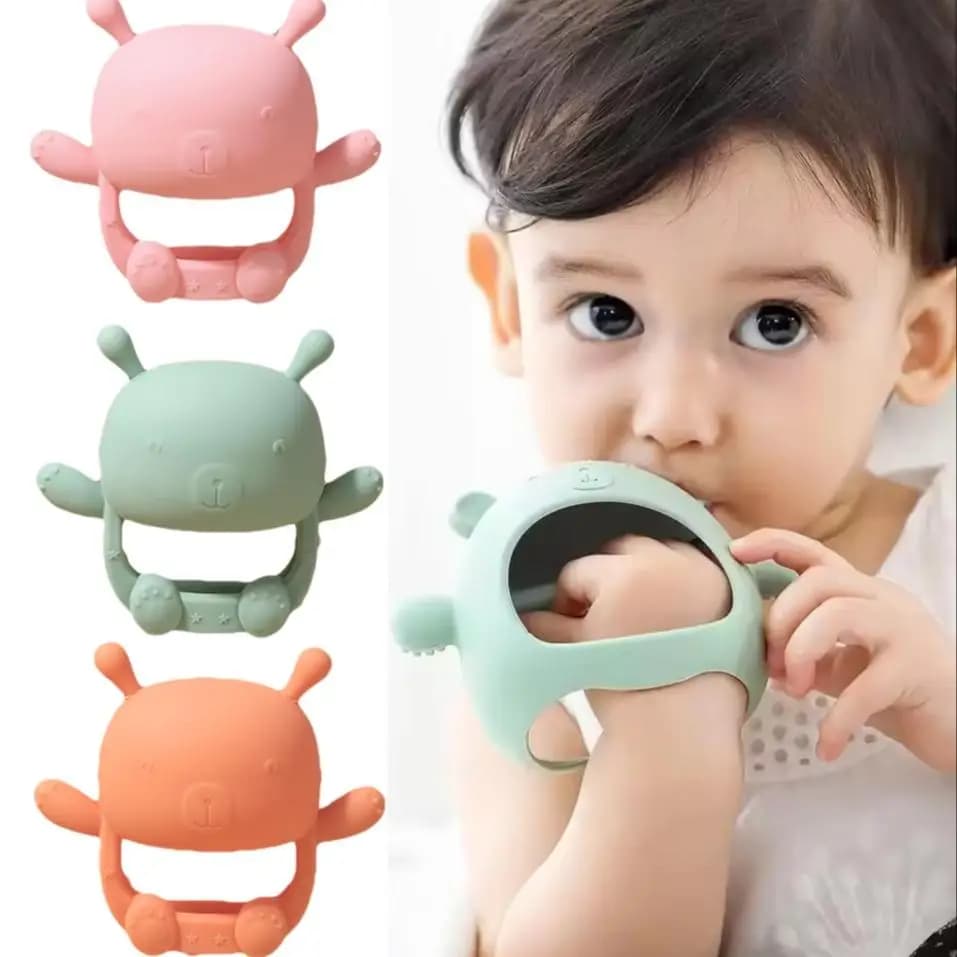 Divertente massaggiagengive in silicone per bambini, giocattolo morbido per la dentizione, bastoncino molare per massaggio all'allenamento delle gengive, regalo perfetto per le nuove mamme