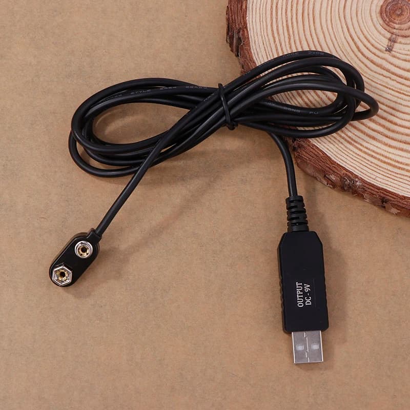 Cavo USB Eliminatore Batteria 9V, Convertitore di Alimentazione 9V per Multimetro, Microfono, Giocattoli, Telecomando - Dropshipping