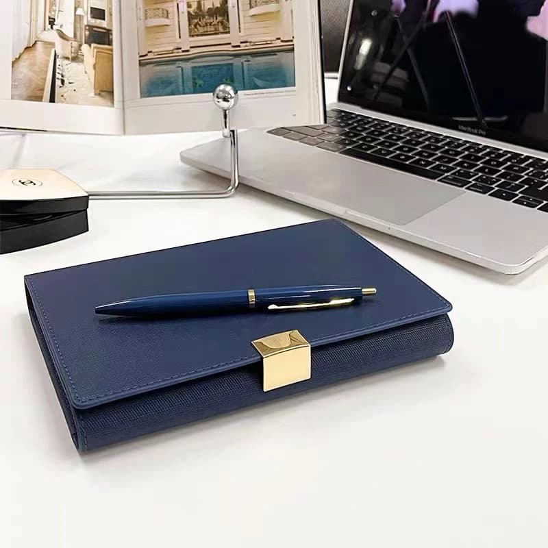 A5 A6 Light luxury office Business riunione di alta qualità raccoglitore a fogli mobili quaderno a spirale 6 fori fibbia in metallo Agenda