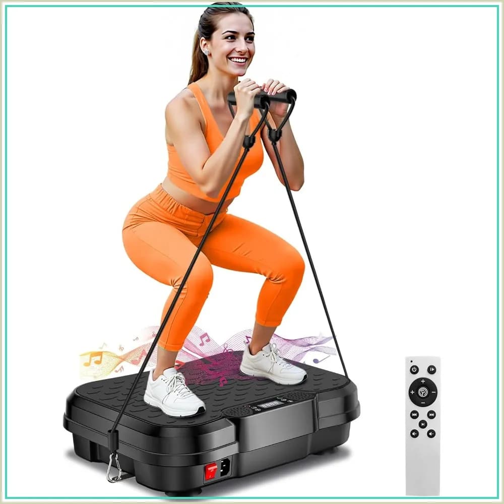 Vibration Plate Exercise Machine for Lymphatic Drainage, Power Vibration Plate Support 450 Lbs, 250 Speeds, Shake Plate for Weight Loss