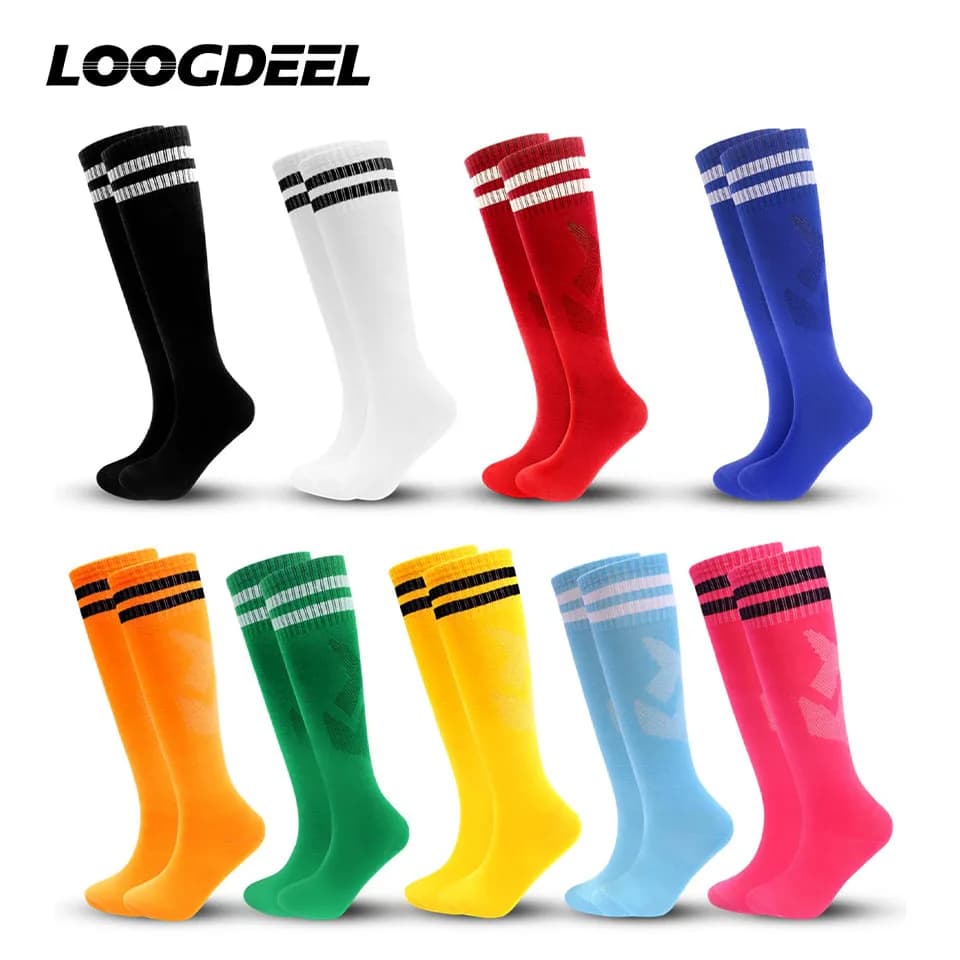 Loogdeel 26-45 Bambini Calcio per adulti Sport Calzini lunghi al ginocchio Bambini Calcio Baseball Adulti Legging Calze Calzino sportivo per bambini