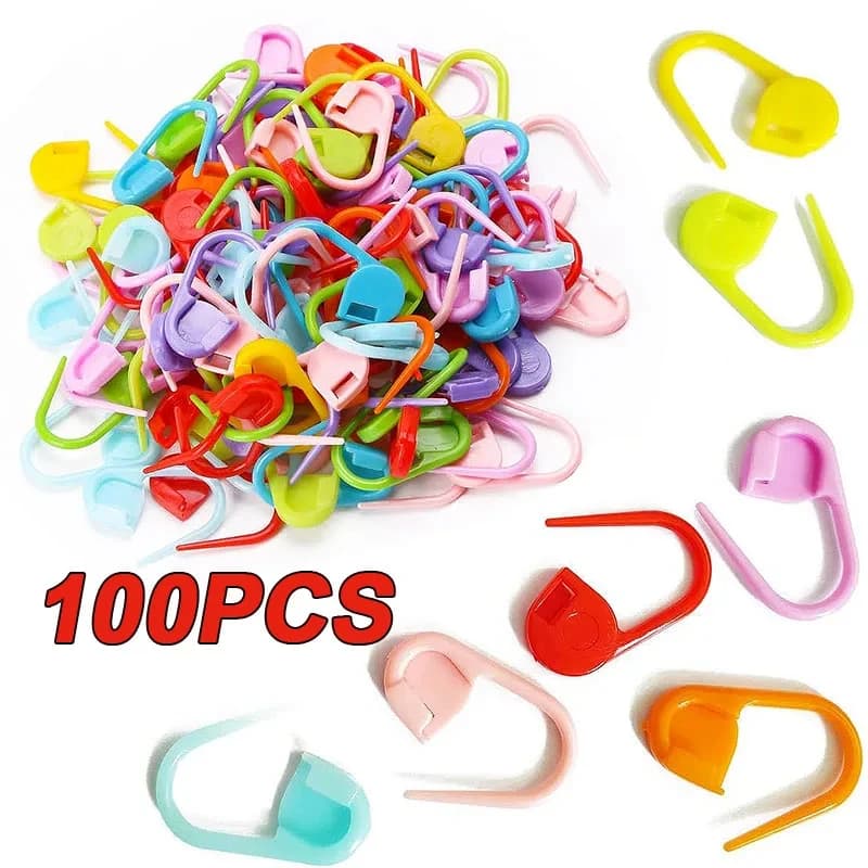 50-300pcs Plastic Crochet Yarn Weave Markers Resin Small Clip Locking Stitch Knitting Tools Needle Clip Mark Sewing Tool