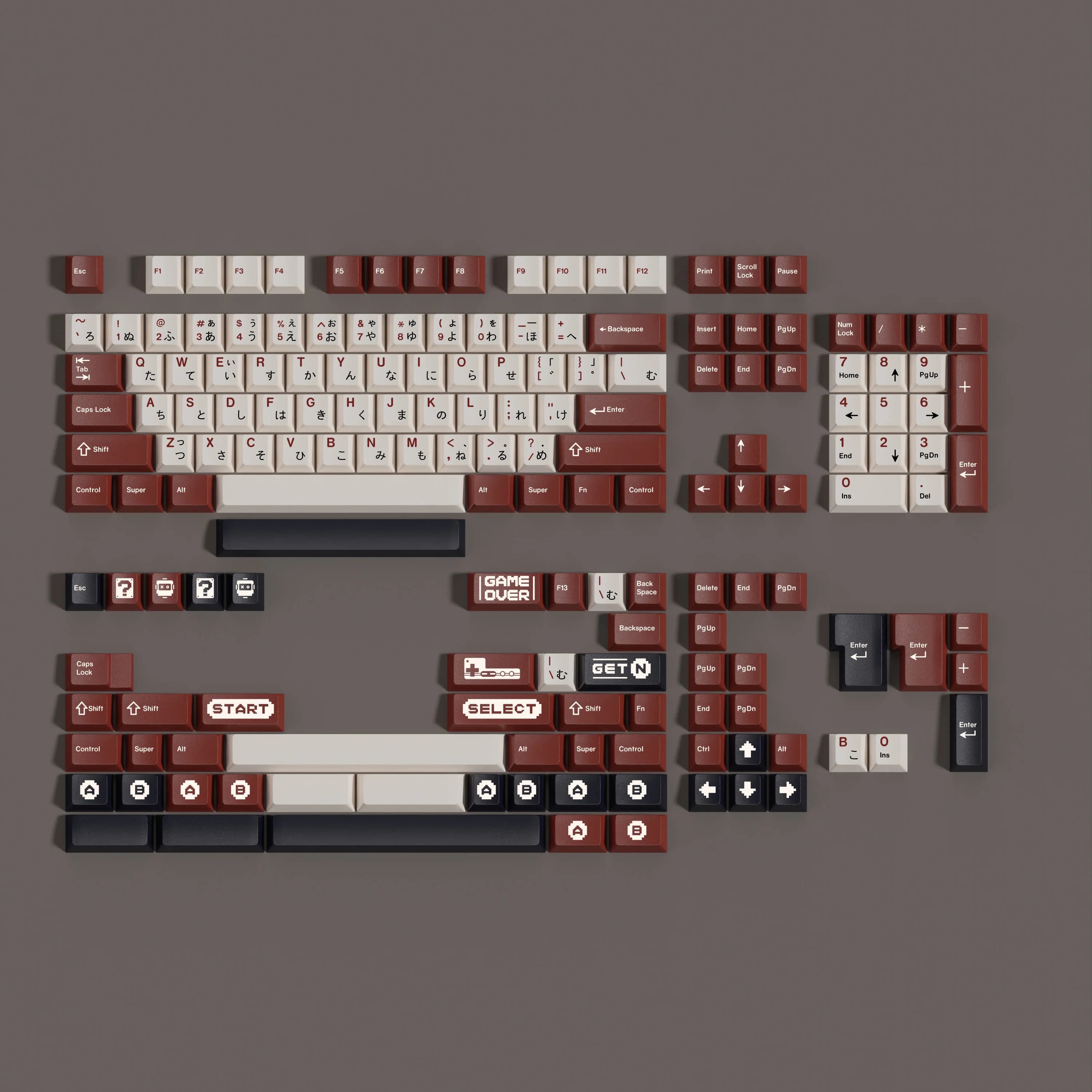 Famicom Keycap 168 tasti PBT Keycaps Cherry Profile DYE-SUB personalizzato per tastiera meccanica
