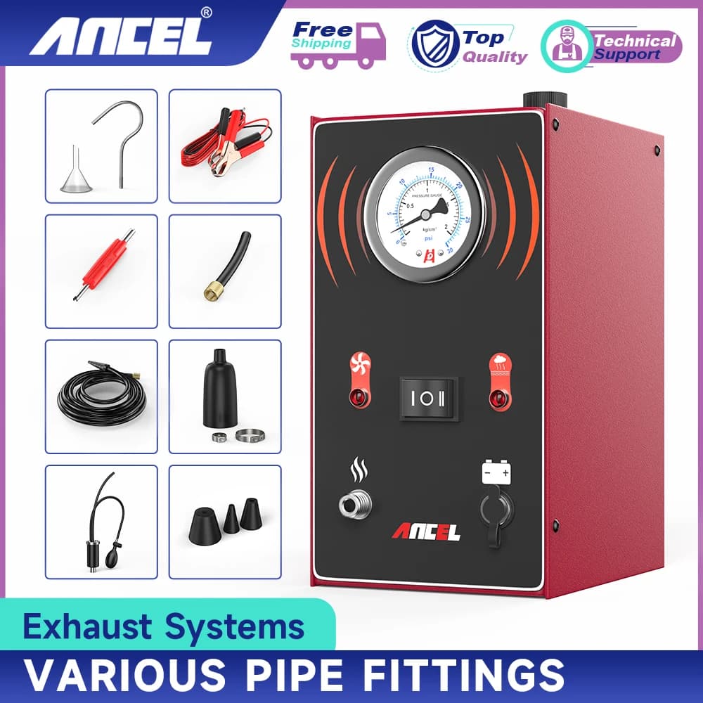 ANCEL S200 Rilevatore di perdite di fumo Automotive Evap Macchina del fumo Tester di perdite Tester diagnostico di fumo per auto/moto/camion