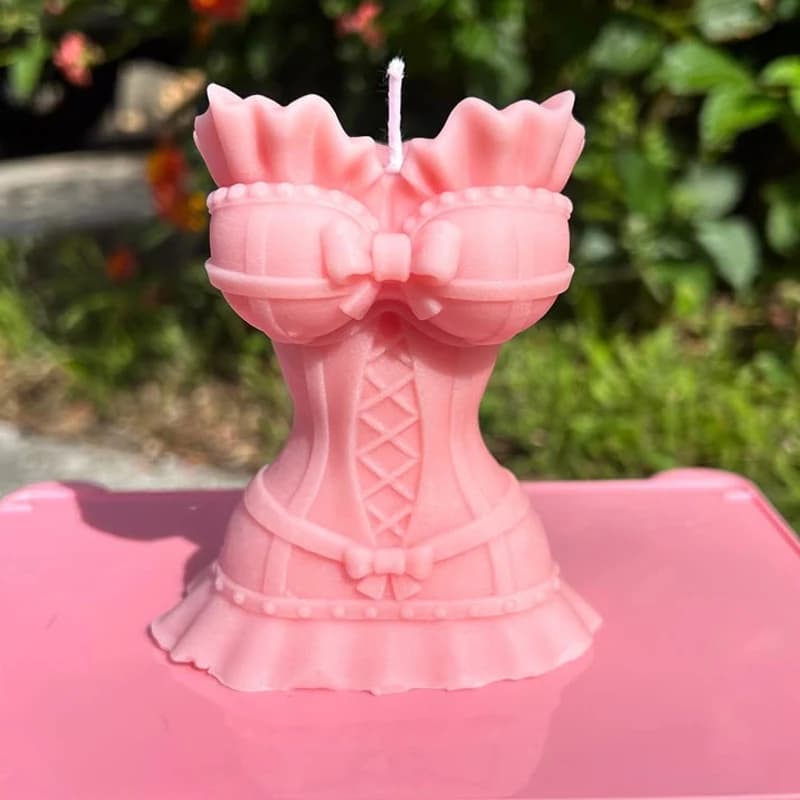 Skirt Set Corset Mold Dress Mold Silcone Candle Mold Short Sexy Dress Set Hanmade Soap DIY Silicone Mould