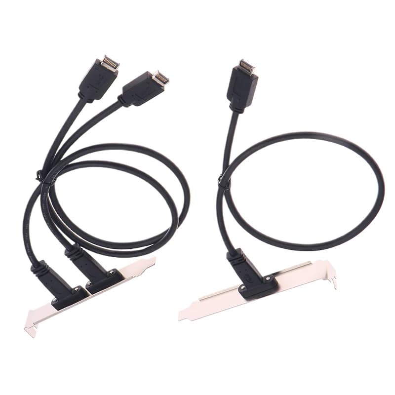 New 50cm USB 3.2 Extension Cable with Type-E USB-C Female Connector, TYPE-E Baffle Cable
