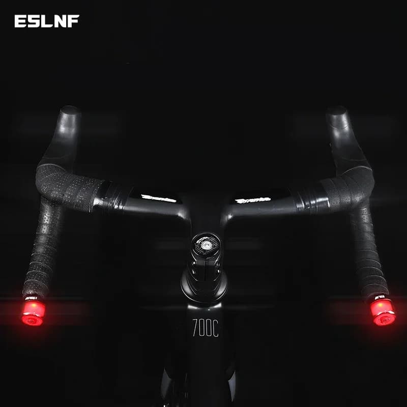Handlebar lights for mountain bike with USB charging for bicycle Multifunction warning lights Bicycle handlebar light