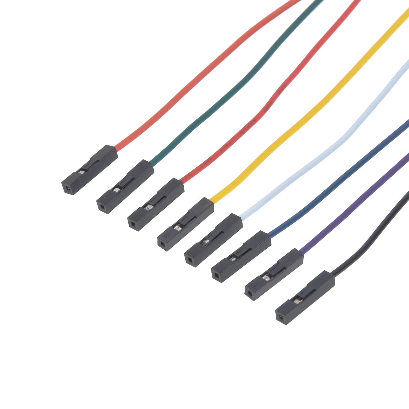 20 pcs 1P Femal Female Dupont Cable Super Soft Silicone For Arduino 20 cm 2.54mm Step Dupont Jumper Wire 26AWG Plate Gold