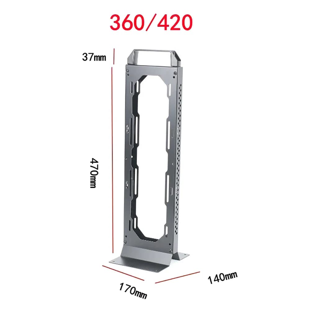 PC Laptop Mod External Pump Reservoir Bracket, 240 280 360 420 Radiator Water Cooling Mount Stand