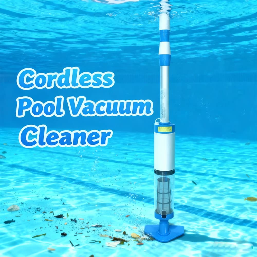 Aspirapolvere Elettrico per Piscina Ricaricabile, Aspiratore Portatile Senza Fili per Fondo Piscina con Accessori