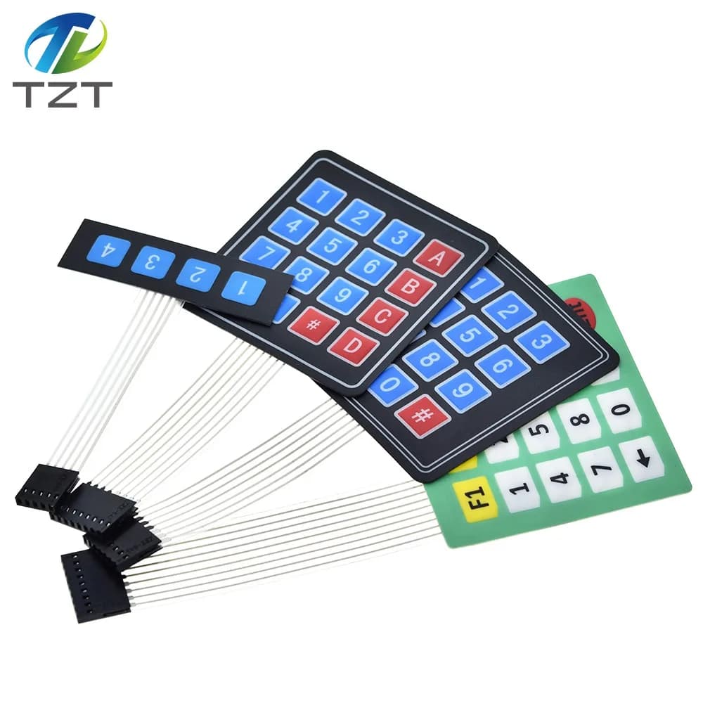 DIYTZT Tastiera a matrice 1x4 4x4, 4 12 16 20 tasti, 1x4 3x4 4x4 4x5, tastiera a membrana per Arduino Smart Car