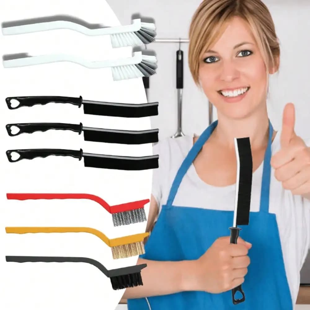 8Pcs Crevice Cleaning Brush Set, Hard Bristle Cleaning Supplies for Deep Cleaning Gap, Home Essentials, Bathroom Scrub Cleaner Brushes Tools for Household Use, Kitchen, Toilet, Window