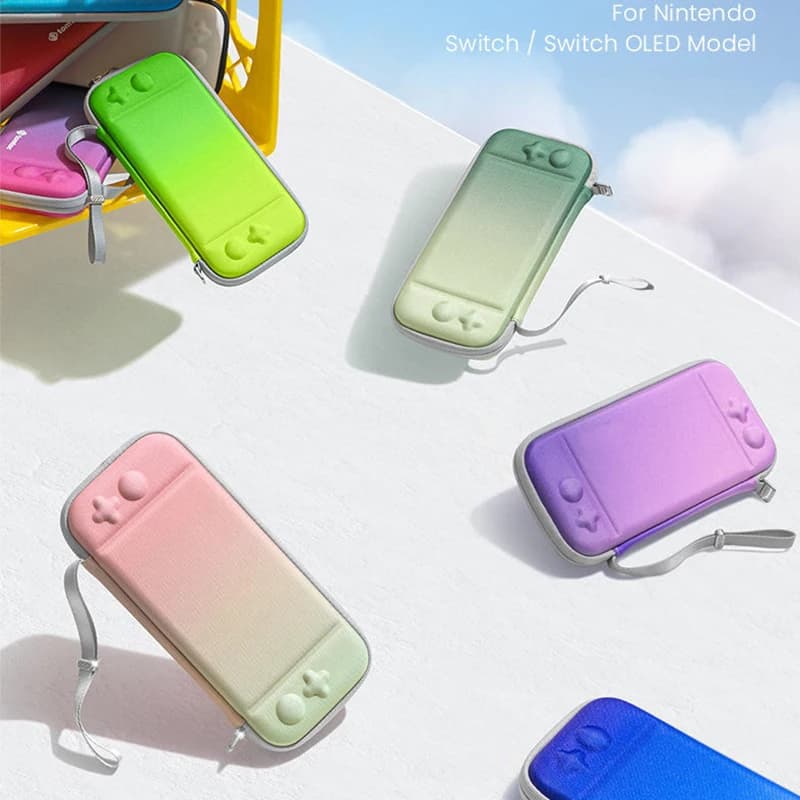 La più recente custodia colorata per Nintendo Switch Custodia da trasporto portatile Borsa super sottile Accessori per giochi per console OLED NS Switch