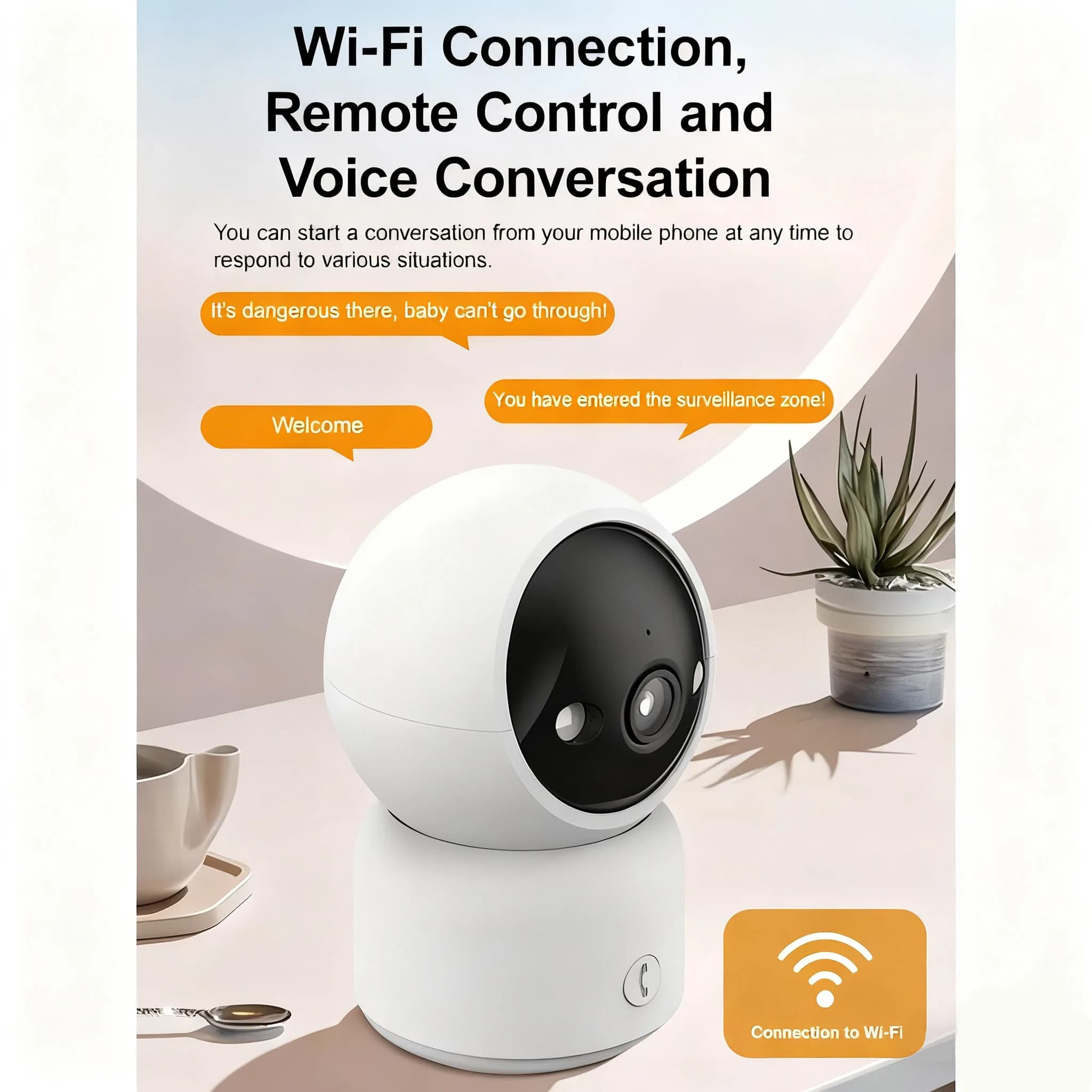 Telecamera Pan-Tilt HD 720P 3MP COMS M601 con Visione Notturna e Audio Bidirezionale, Baby Monitor, Telecamera per Bambini, Nuovi Articoli