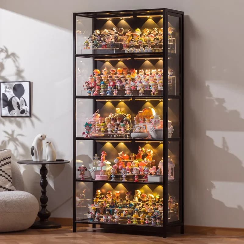 Blind box storage display stand Large capacity transparent acrylic storage box POP MART figure doll collection cabinet premium