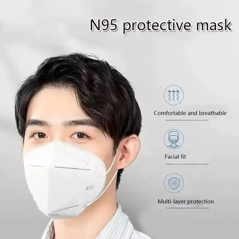 10 pezzi Maschere protettive usa e getta N95 Maschere protettive antipolvere Protezione sanitaria Design traspirante antipolvere antigoccia