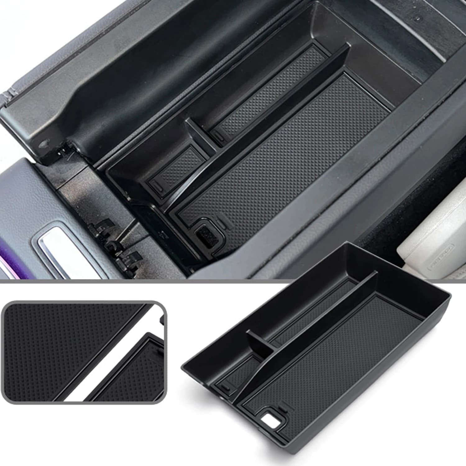 Per Mercedes Benz classe E W214 2024 accessori per auto ABS nero Console bracciolo scatola portaoggetti supporto Organizer vassoio 1 pz