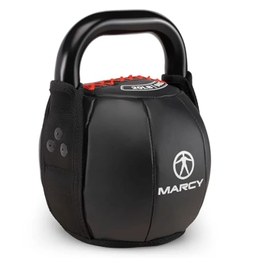 Strength Training Soft Kettlebell with Handle for Weightlifting Conditioning Strength and Core Training 10 lbs - 40 lbs Gray No