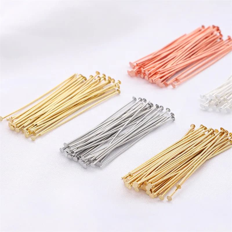 925 Sterling Silver Flat Head Pins for Handmade Earrings, Bracelet, Necklace, Pendant, Wholesale DIY Jewelry