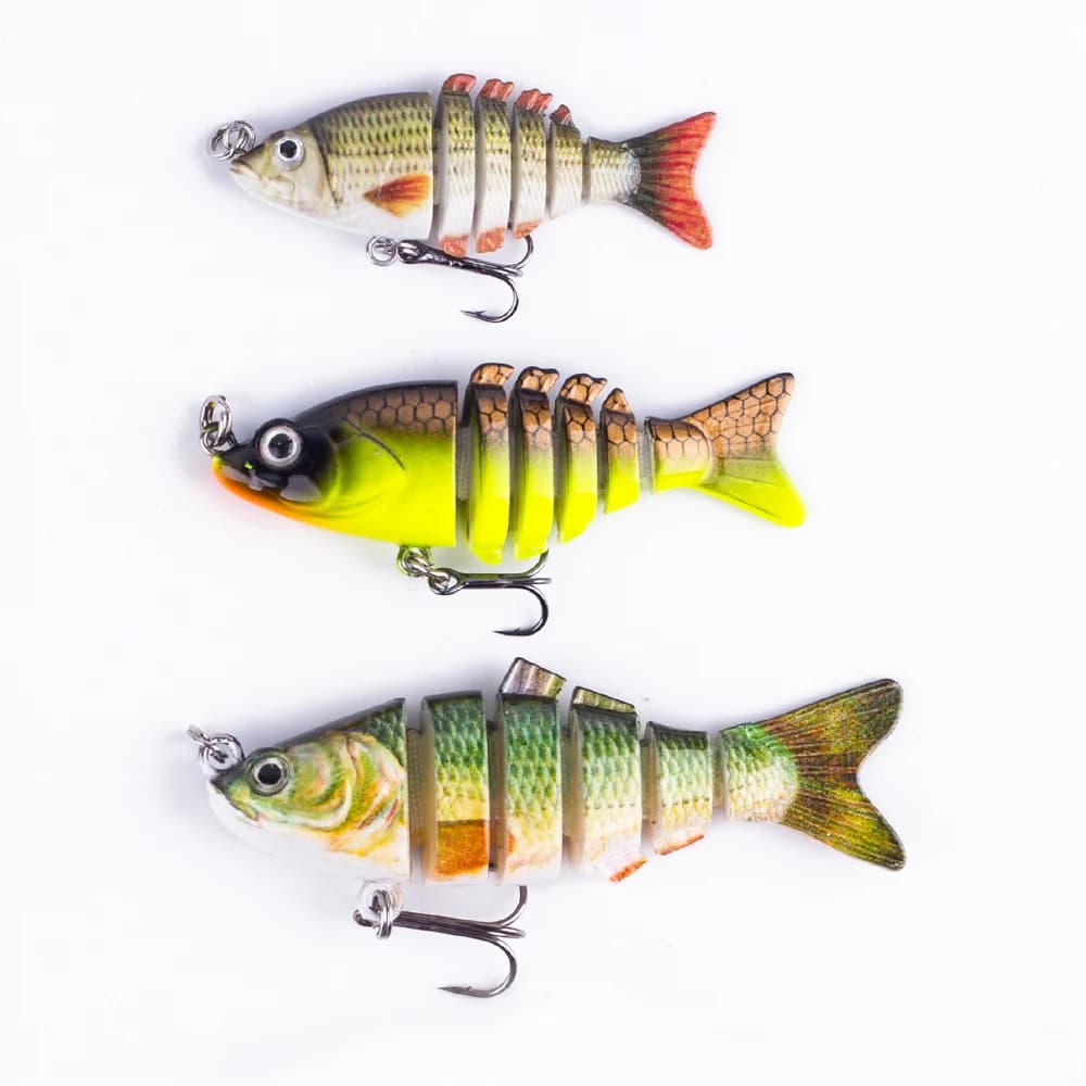 Hanlin 5/6/7/8/10cm Mini Multi Jointed Swimbait Fishing Lure flessibile Fish Bait Bionic Crankbait Sinking Pesca Pike Bass Tackle