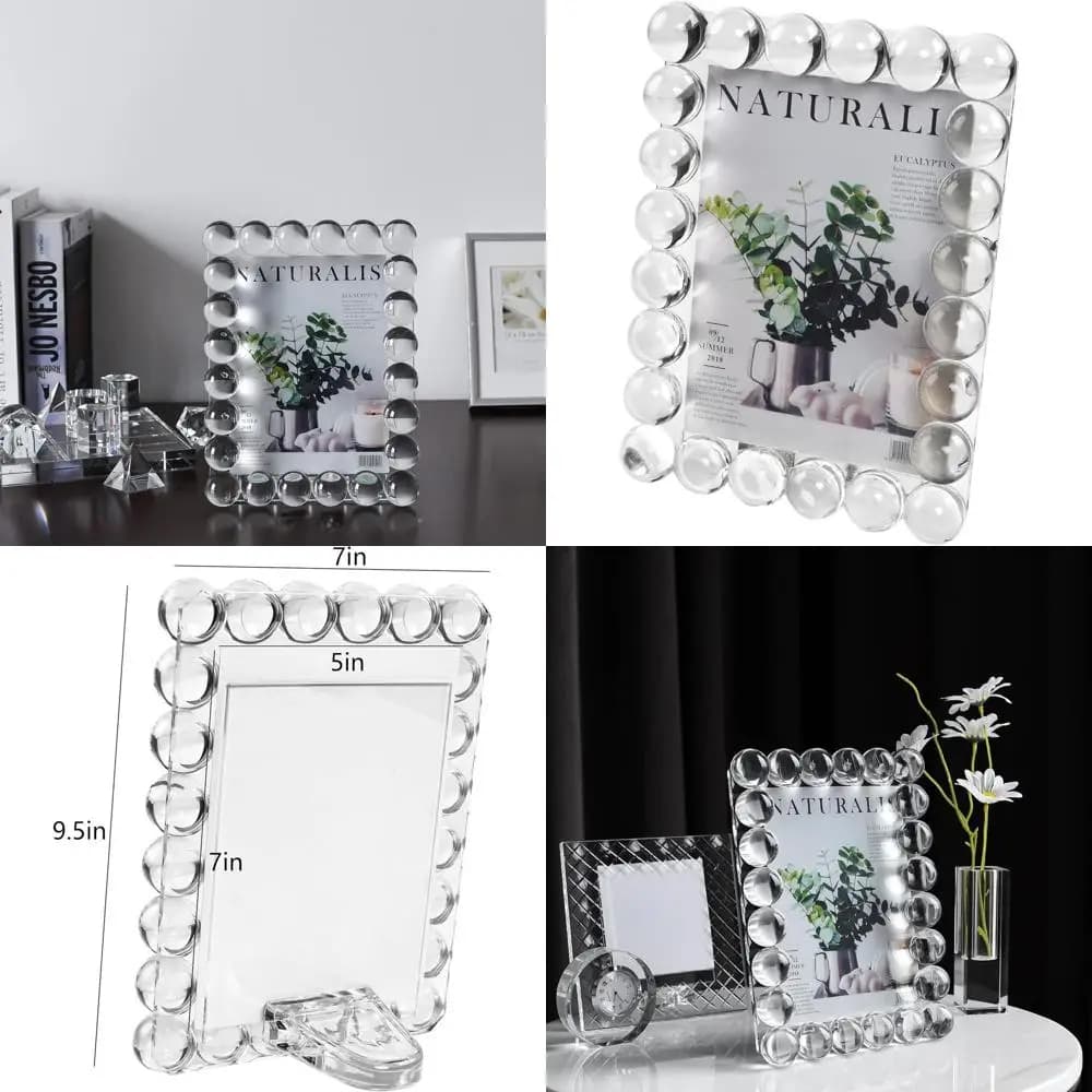5x7 inch crystal wedding frame, table display with gift box