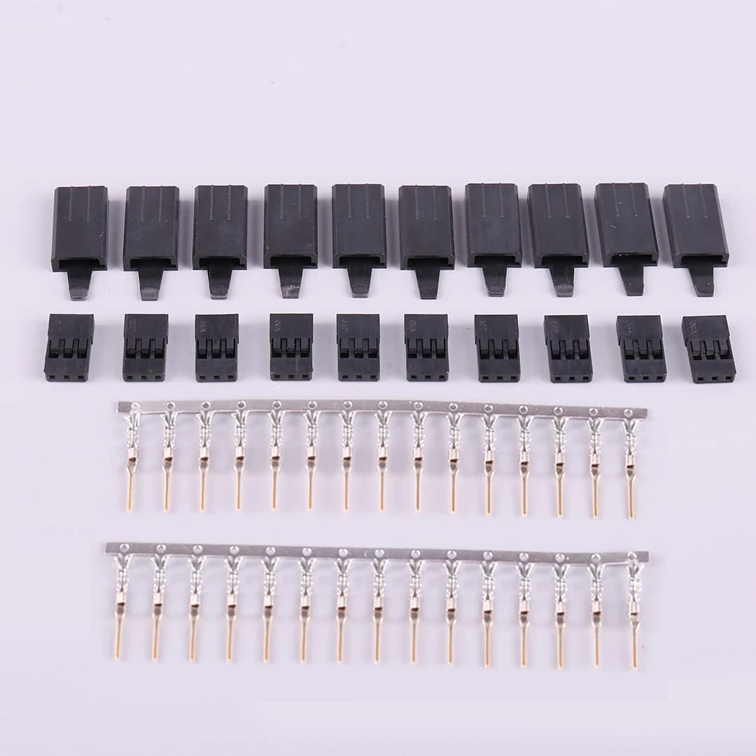 AMASS 10 Set AMASS JR Servo Plug Kit Gold Plated Anti-sleeping Male Buckle Female UAV/Drone Power Adapter FUTABA JR