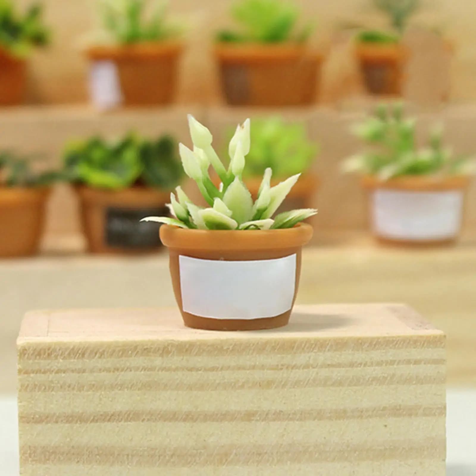 1/12 Scale Dollhouse Miniature Potted Plants Resin Mini Bonsai Greenery
