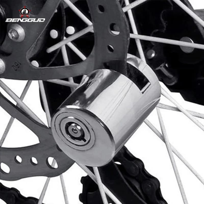 Lucchetto Antifurto BENGGUO Mini in Lega d'Acciaio per Freno a Disco, con Nucleo in Rame, per Moto e Biciclette, con 2 Chiavi