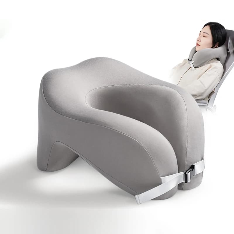 Memory Foam Neck Support Pillow for Travel U-Shaped Office Nap Support Airplane Headrest Cushion Comfortable Memory Pillow
