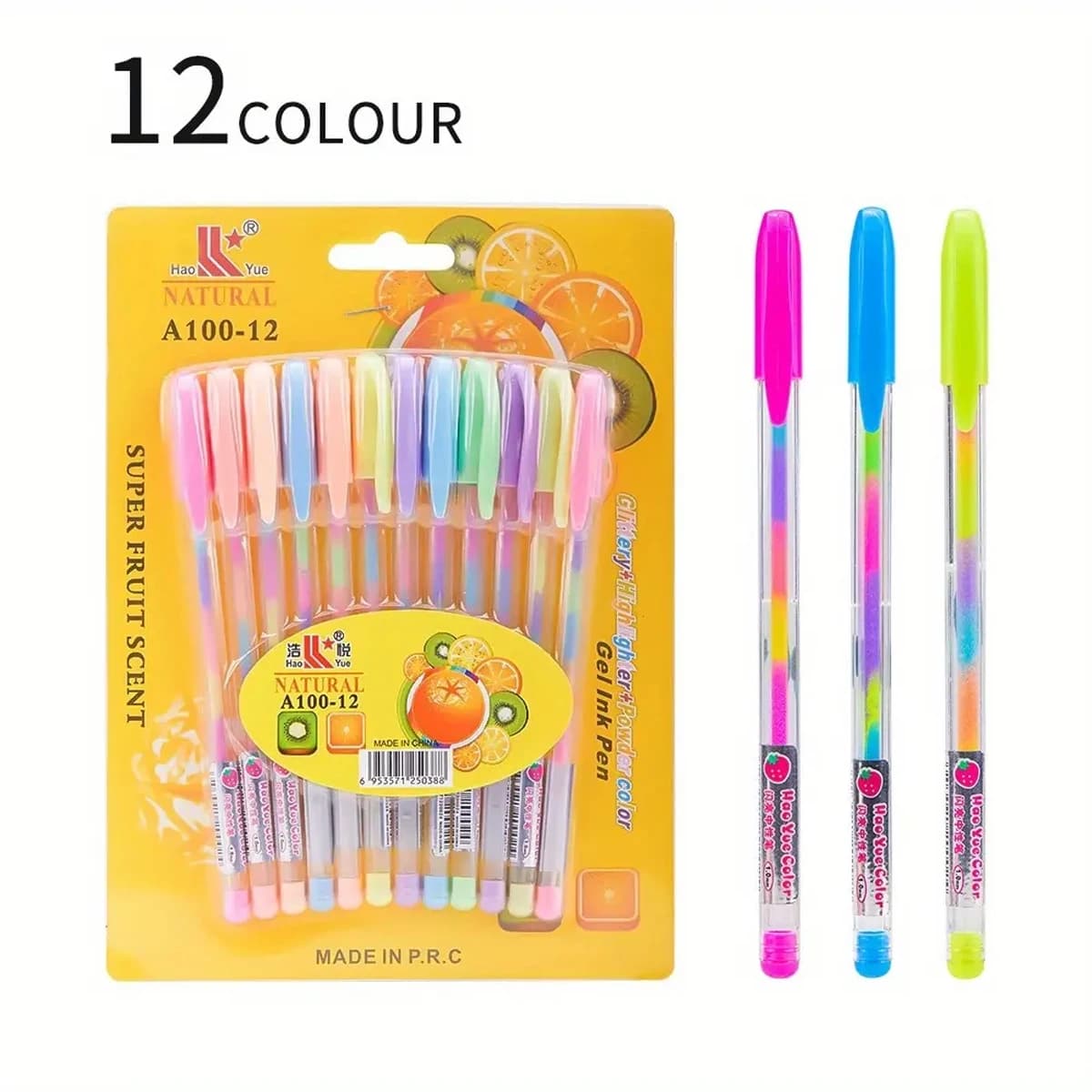 Penne gel colorate glitterate per biglietti d'auguri, scrapbooking e artigianato natalizio, punta media da 1,0 mm, inchiostro ad asciugatura rapida, penne gel vibranti,