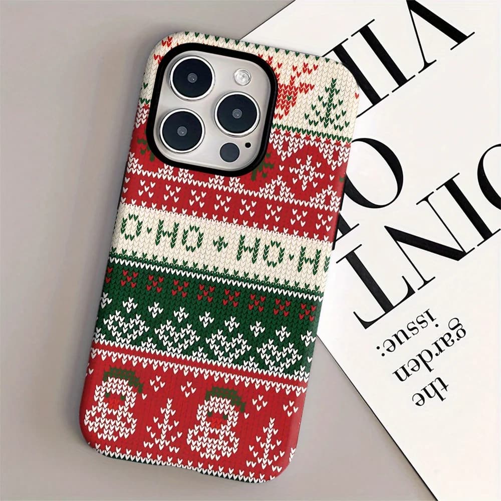 Custodia per telefono con design pupazzo di neve con motivo natalizio adatta per iPhone 17, 16, 15, 14, 13Pro/Max/Plus cover posteriore antigoccia a doppio strato