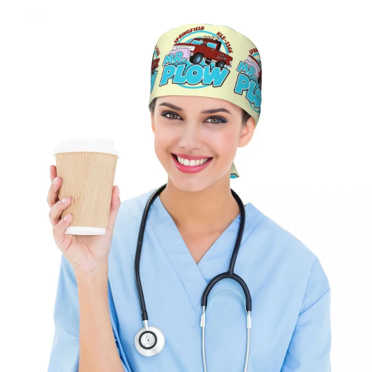 Mr Plow Thats My Name Scrub Hat Doctor Working Surgical Cap Men Women Adjustable Nursing Caps for Dentist