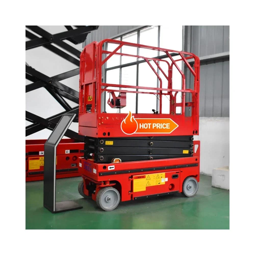 Piattaforma aerea elettrica per ascensore a forbice 6m 8m 10m 12m Skylift Sollevatore mobile per impalcature Carrello idraulico per ascensori a forbice 30 Ft