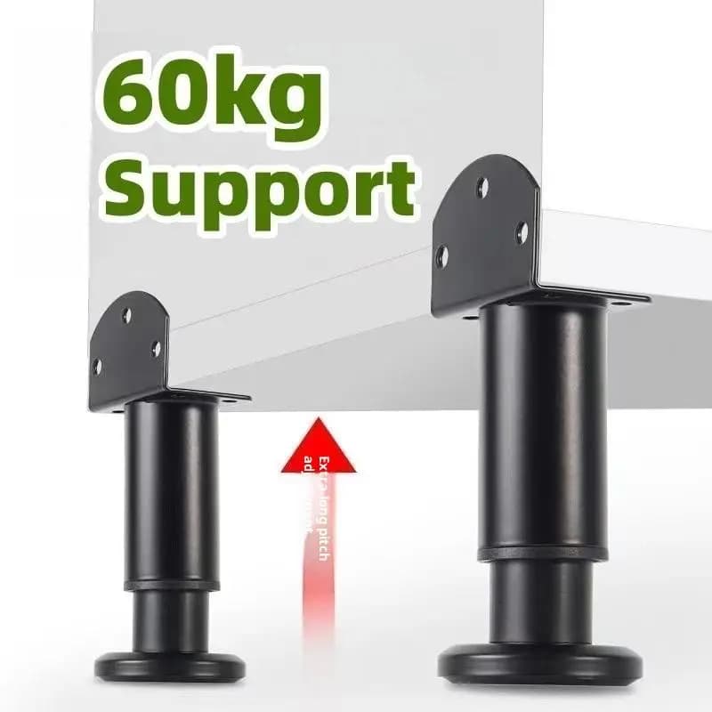 Wide Range Adjustable Metal Furniture Legs Reinforced Sofa Table Support Bracket for Home Cabinet Bed Height Customization